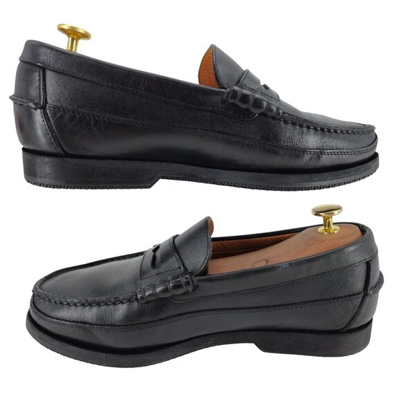 Mephisto Cap Vert Air Relax Mens size 6.5 Black Dress Casual Shoes Penny Loafers - Picture 5 of 10